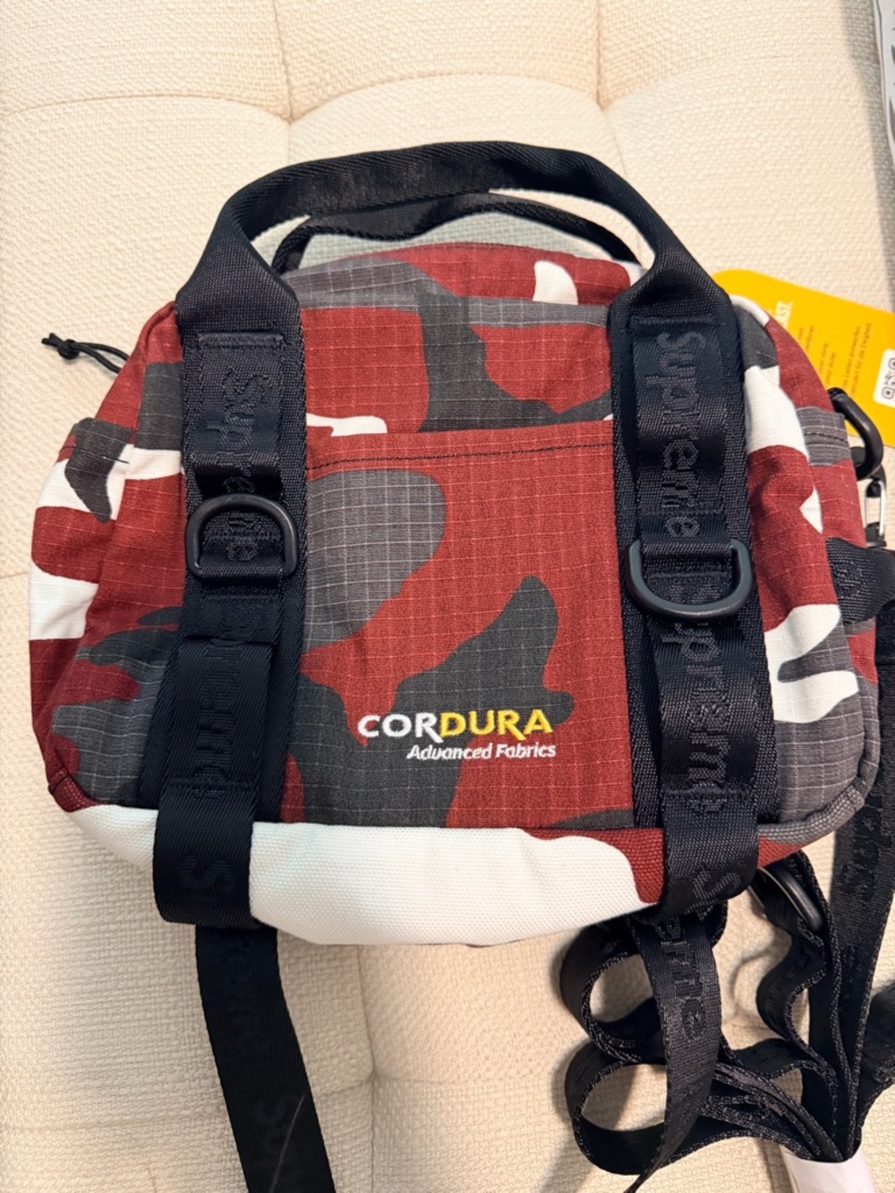 Supreme Black, White & Red Camo Crossbody Bag - Picture 5 of 5
